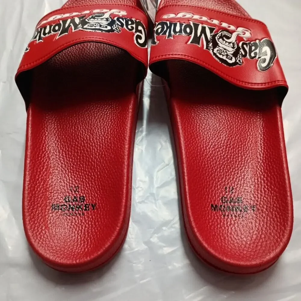 Gas‎ Monkey Garage Slides Sandals Men's Size 12 Red